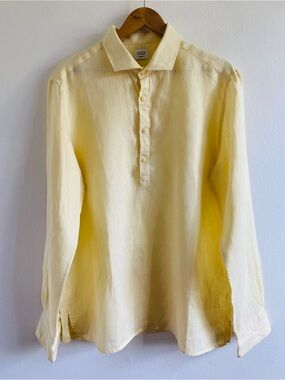 Celio Linen Four button Pop over Shirt Size XL  Pastel Breathable Vaca